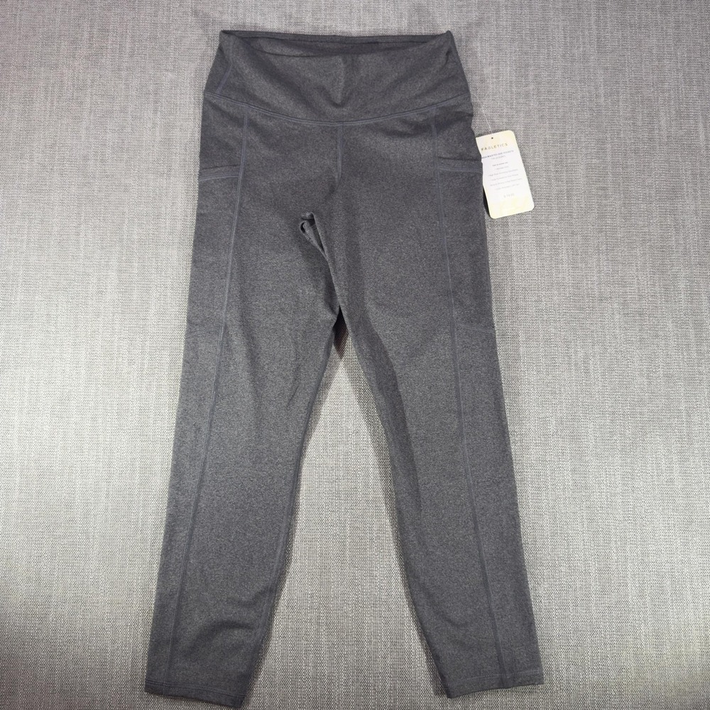 Fabletics Leggings Womens Medium Gray High Waisted 7/8 Side Pockets Yoga Pants